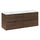 Meuble double vasque encastrée 120cm Elias Bois foncé
