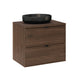 Meuble simple vasque 60cm Elias Bois foncé