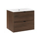 Meuble simple vasque encastrée 60cm Elias Bois foncé