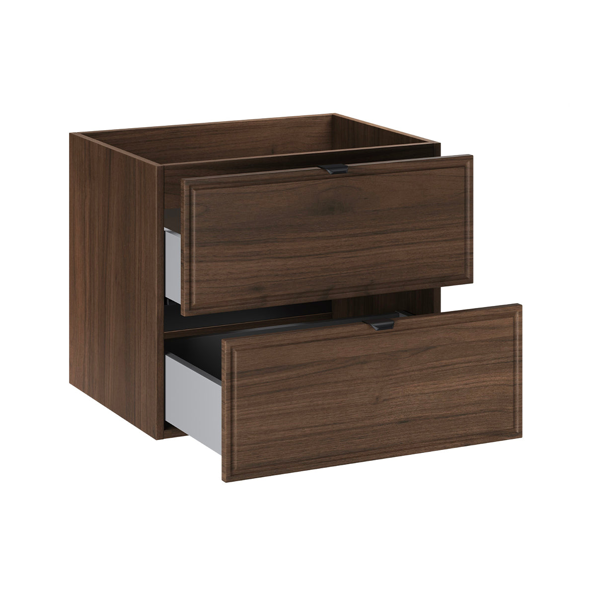 Ensemble meuble simple vasque 60cm et colonne Elias Bois foncé - vue 3