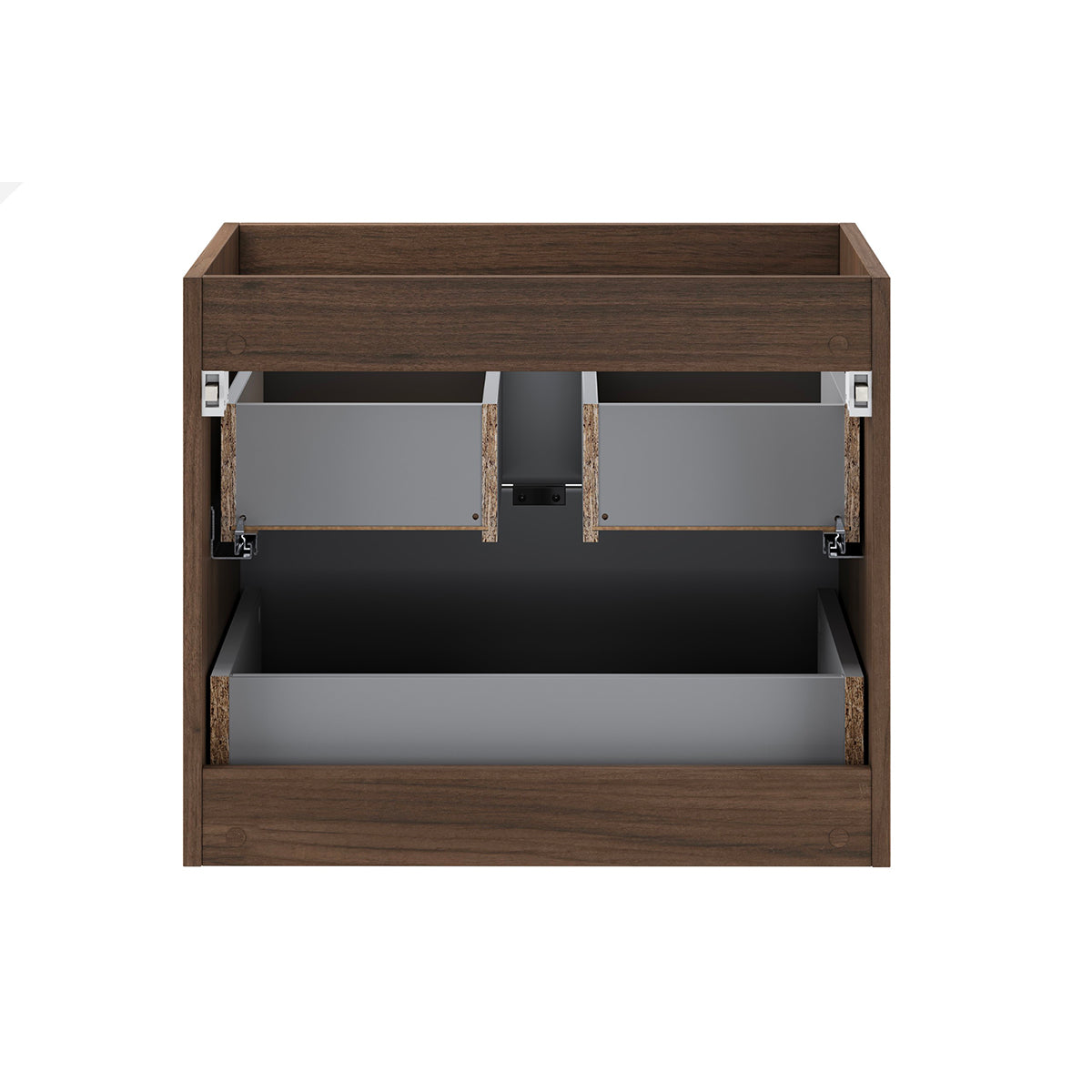 Meuble simple vasque 60cm Elias Bois foncé - vue 4
