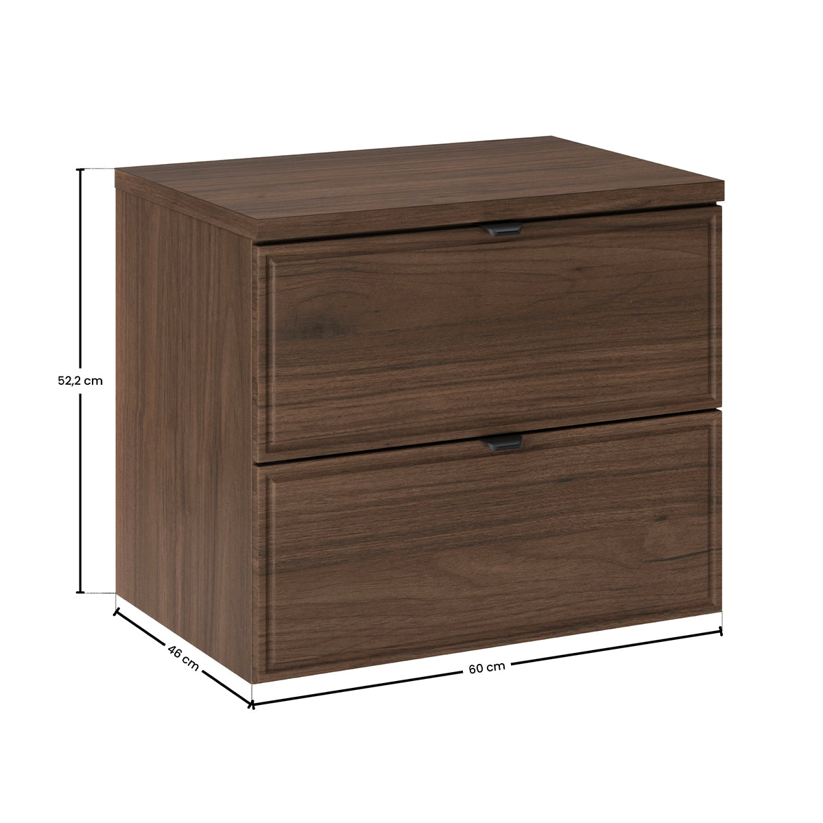 Meuble simple vasque 60cm Elias Bois foncé - vue 7
