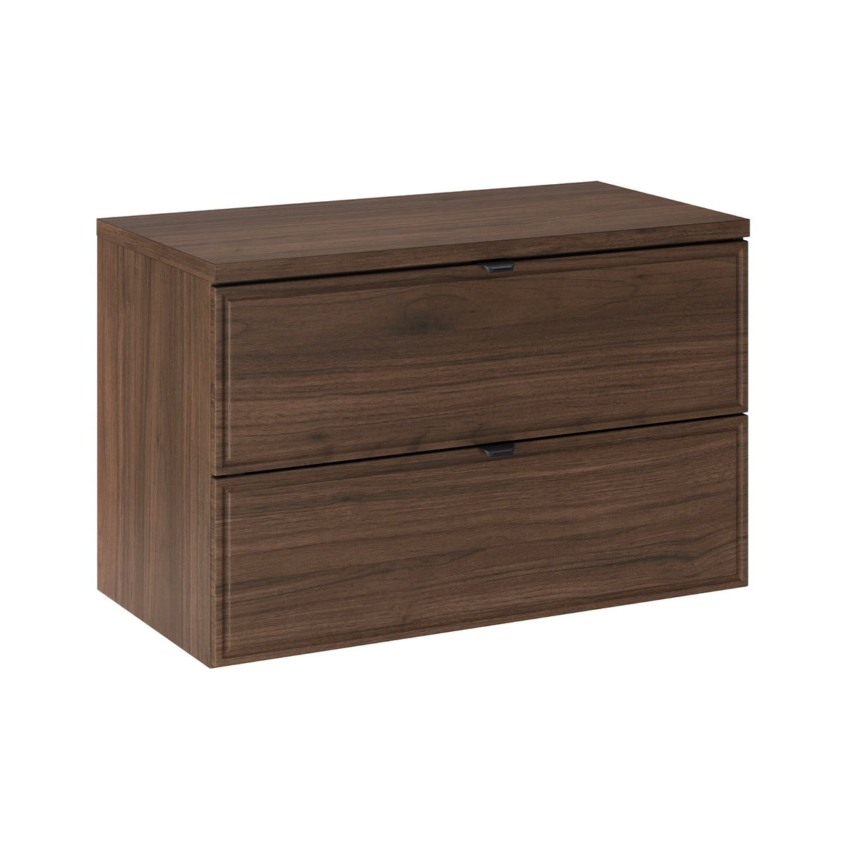 Meuble sous-vasque 80cm plan de toilette Elias Bois foncé