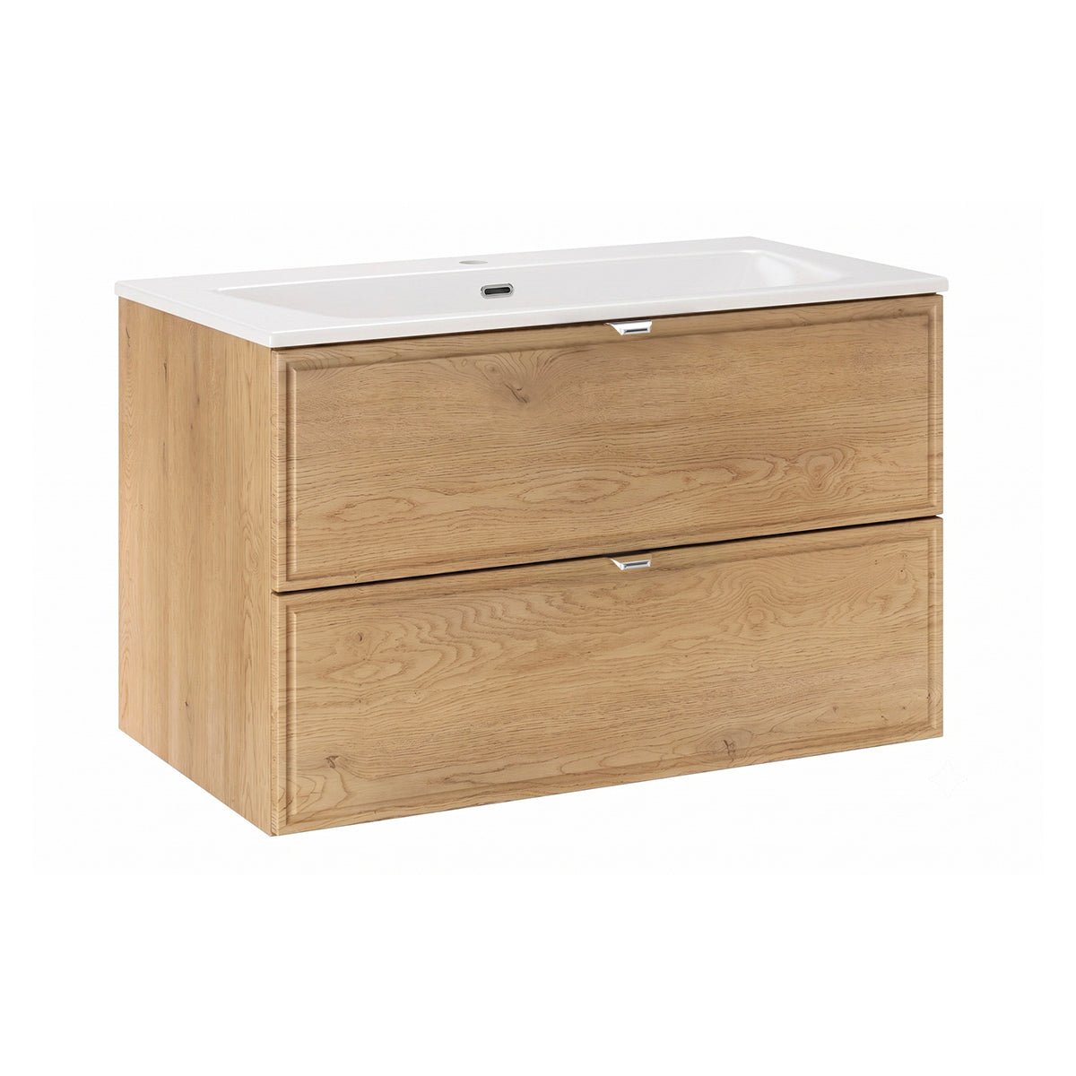 Meuble simple vasque encastrée 80cm Elias Bois