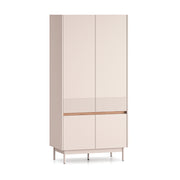Armoire 4 portes Connie Cachemire et Bois