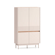 Buffet haut 4 portes Connie Cachemire et Bois