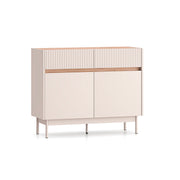 Buffet 2 portes 2 tiroirs Connie Cachemire et Bois