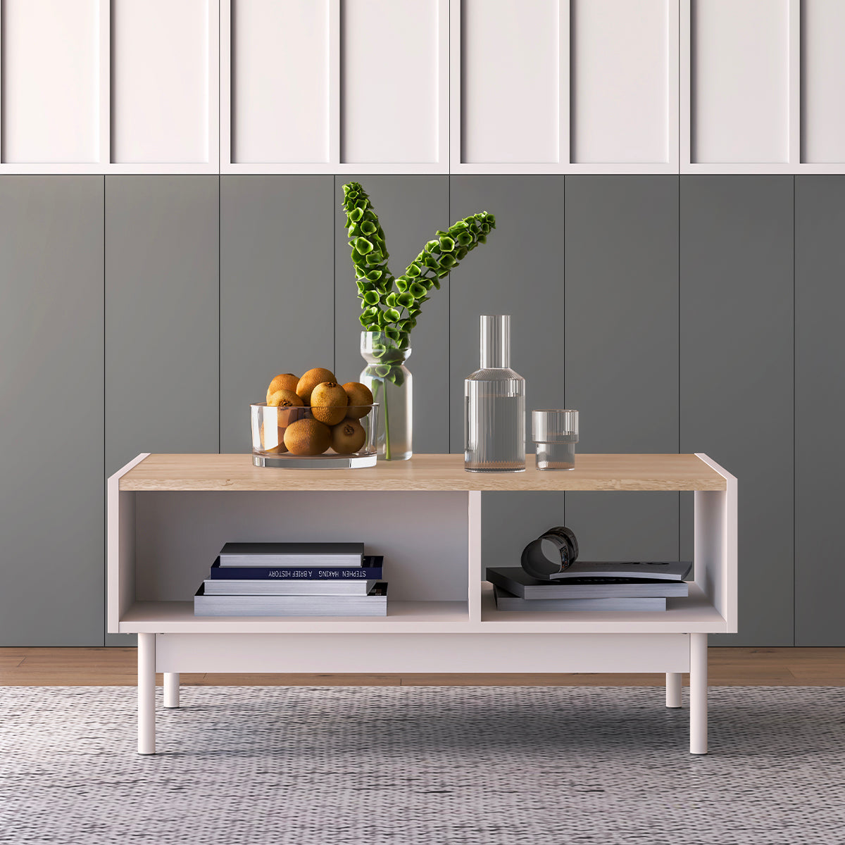 Table basse Connie Cachemire et Bois - vue 3