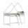 Lit cabane mi-hauteur 90x200 sommier inclus Coraline Blanc