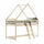 Lit cabane mi-hauteur 90x200 sommier inclus Coraline Bois