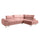Canapé d'angle convertible droite 4 places Eden Rose