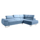 Canapé d'angle convertible droite 4 places Eden Bleu