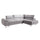 Canapé d'angle convertible droite 4 places Eden Gris
