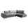 Canapé d'angle convertible droite 4 places Eden Gris anthracite