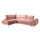 Canapé d'angle convertible gauche 4 places Eden Rose