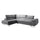Canapé d'angle convertible gauche 4 places Eden Gris anthracite