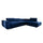 Canapé d'angle convertible droite 4 places Lyam Bleu