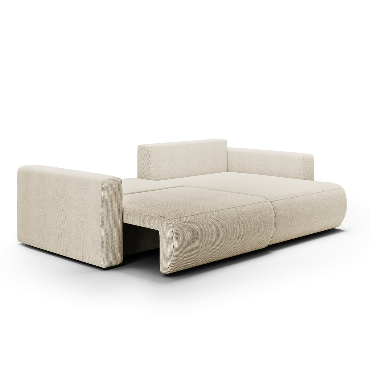Canapé d'angle réversible convertible 3 places coffre Evy Beige - vue 3