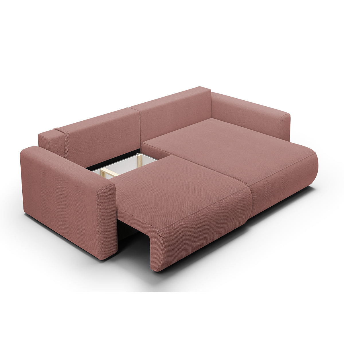 Canapé d'angle réversible convertible 3 places coffre Evy Rose - vue 4