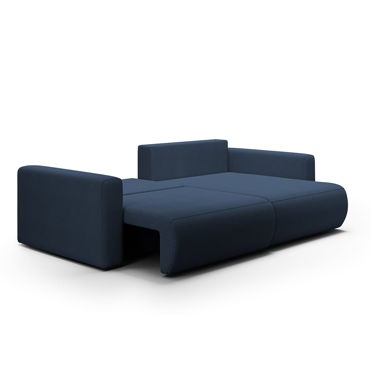 Canapé d'angle réversible convertible 3 places coffre Evy Bleu - vue 3