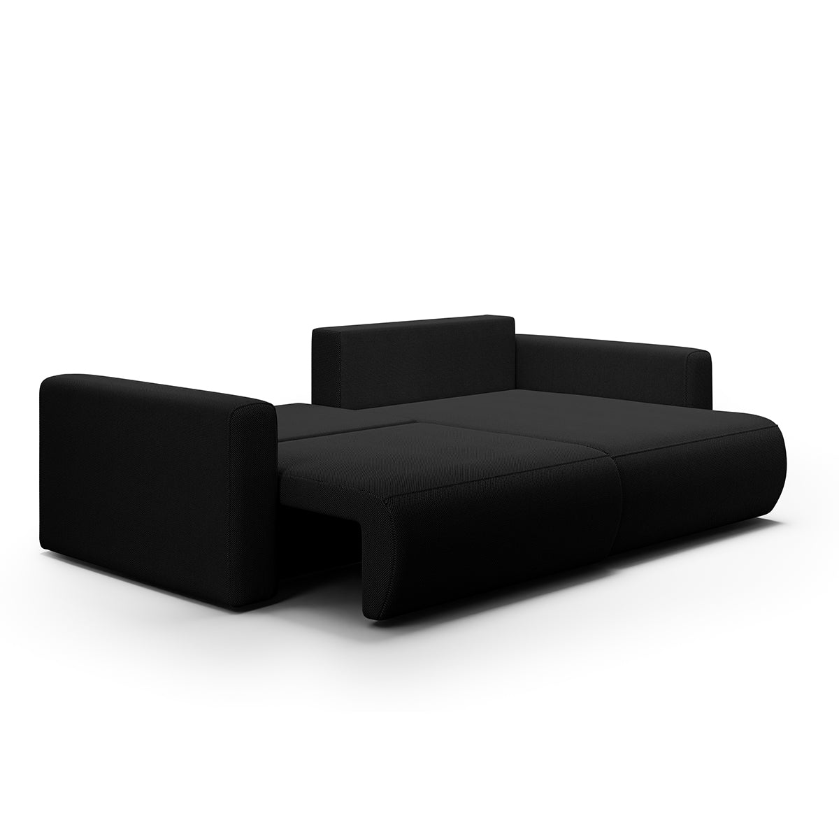 Canapé d'angle réversible convertible 3 places coffre Evy Noir - vue 3