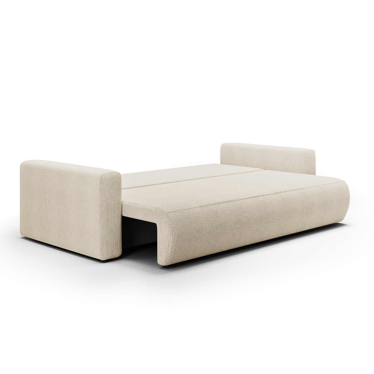 Canapé convertible 3 places coffre Evy Beige - vue 3