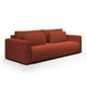 Canapé convertible 3 places coffre Evy Orange Brique