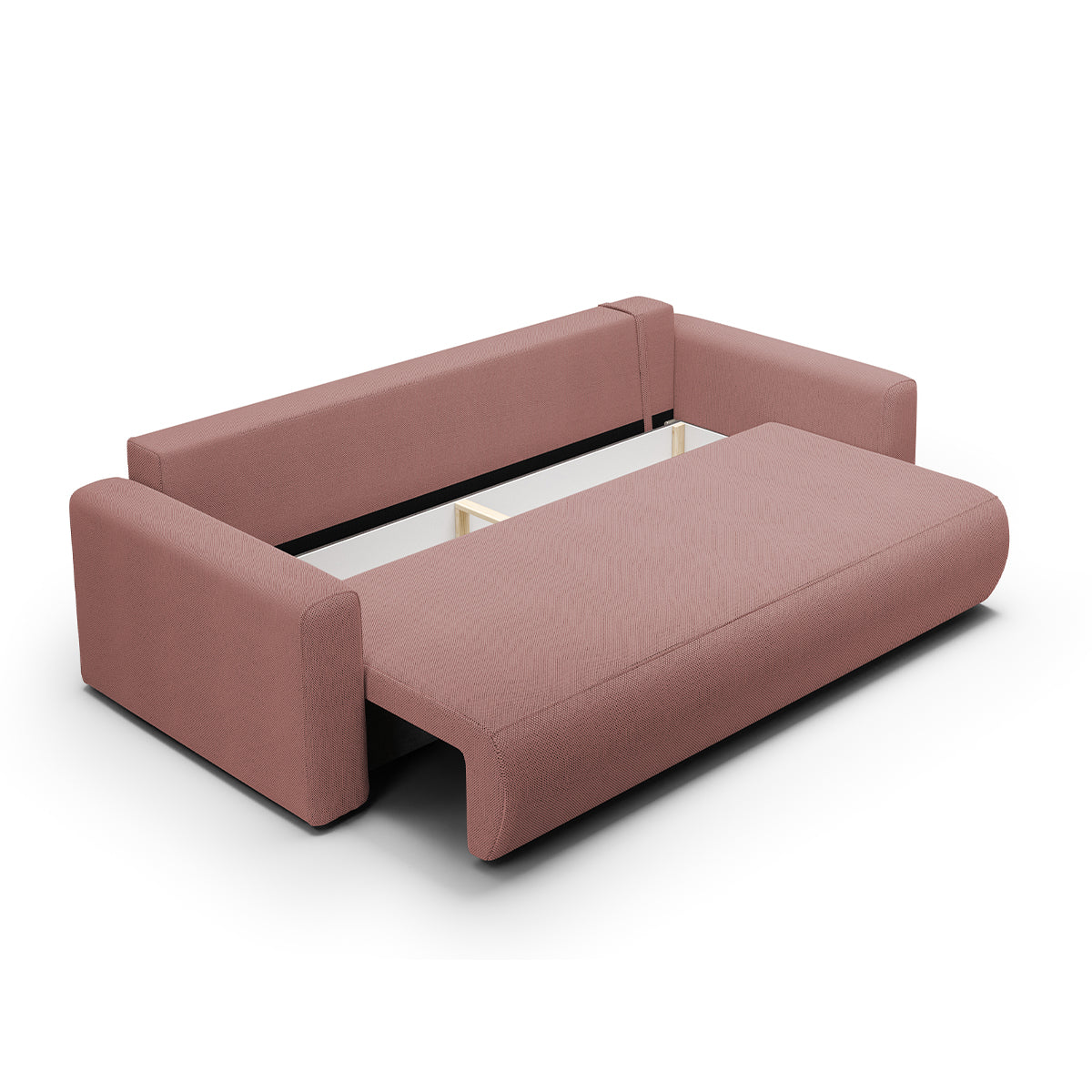 Canapé convertible 3 places coffre Evy Rose - vue 4