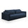 Canapé convertible 3 places coffre Evy Bleu