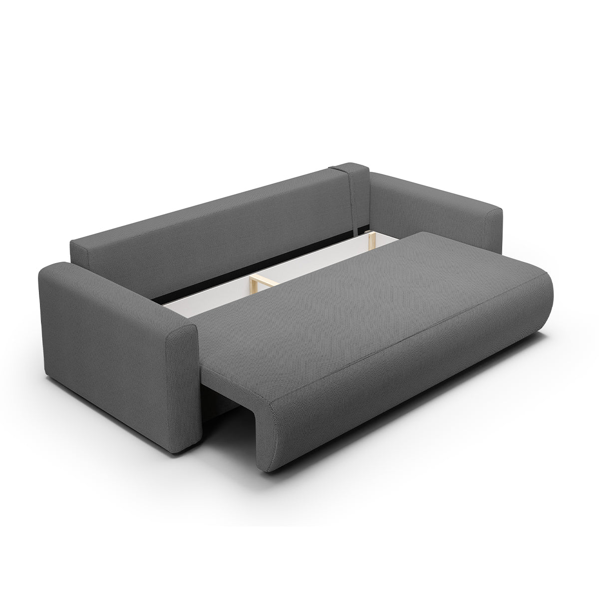 Canapé convertible 3 places coffre Evy Gris - vue 4
