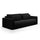 Canapé convertible 3 places coffre Evy Noir