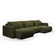 Canapé U 4 places convertible coffre Evy Vert Sapin