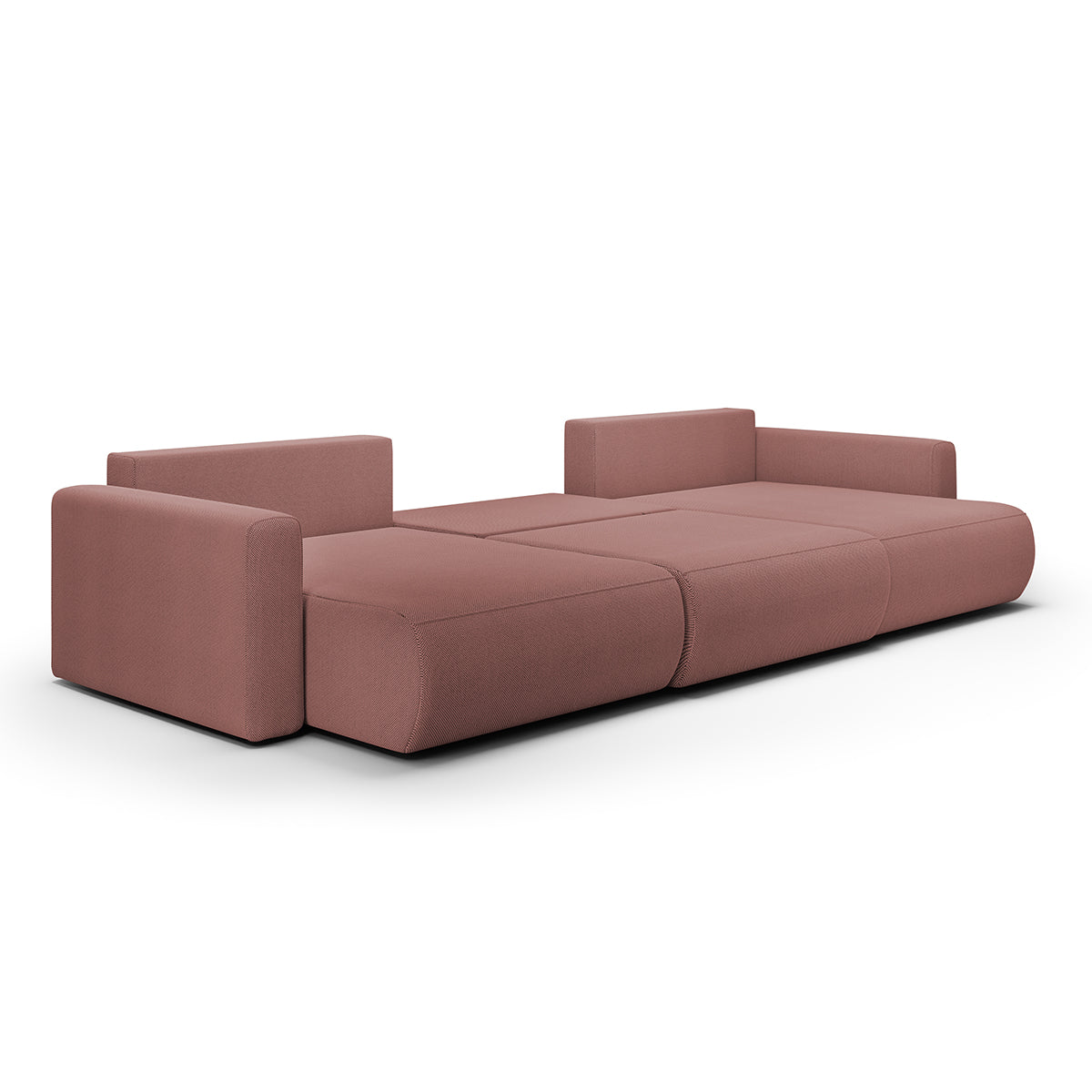 Canapé U 4 places convertible coffre Evy Rose - vue 3