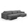 Canapé U 4 places convertible coffre Evy Gris