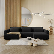 Canapé U 4 places convertible coffre Evy Noir - vue 2