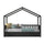 Lit cabane 90x200 sommier et tiroir inclus Vipack Dallas Anthracite