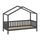 Lit cabane 90x200 sommier inclus Vipack Dallas Anthracite