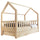 Lit cabane 90x190 barrière sommier et tiroir inclus Daisy Bois