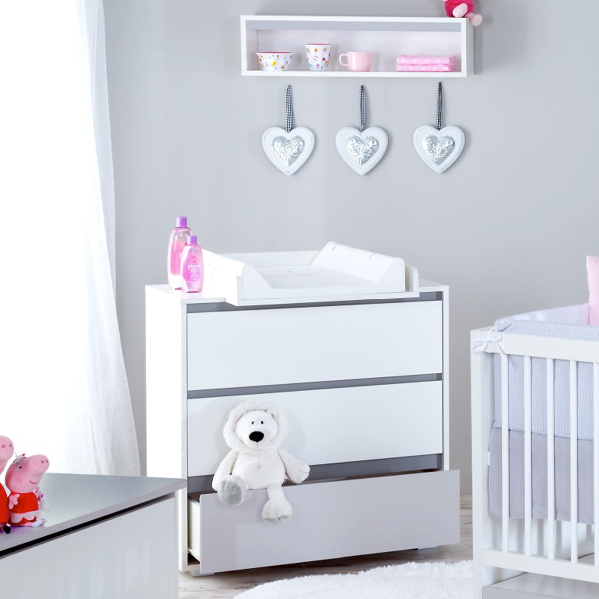 Commode à langer LittleSky by Klups Dalia - Blanc - vue 2
