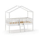 Lit cabane 90x200 sommier inclus Vipack Dallas Blanc