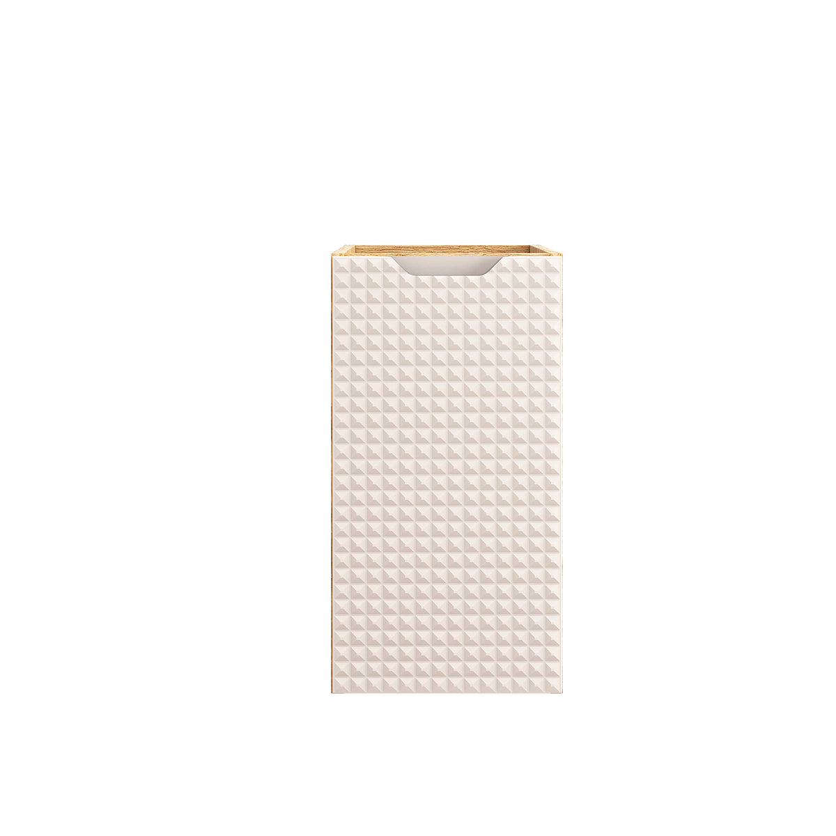 Demi-colonne 1 porte 30cm Mallory Beige et bois - vue 2