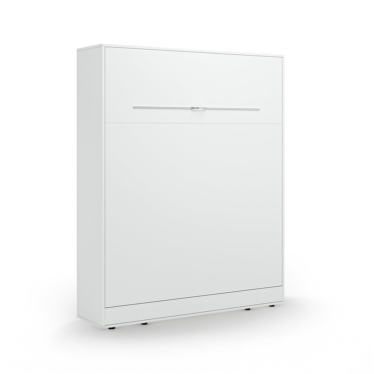 Lit escamotable 160x200 vertical sommier inclus Devon Blanc - vue 6