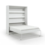 Lit escamotable 160x200 vertical sommier inclus Devon Blanc