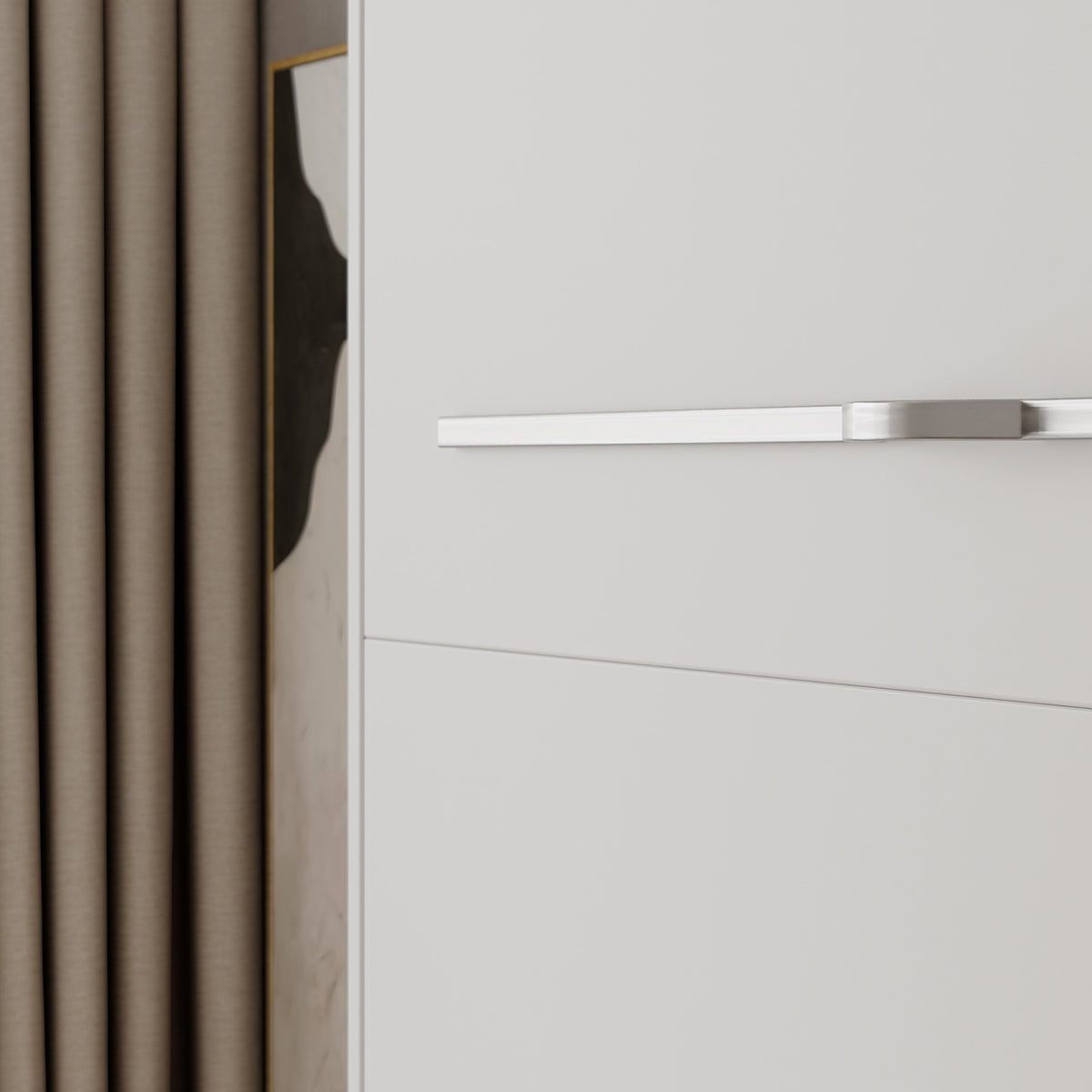 Lit escamotable 160x200 vertical sommier inclus Devon Blanc - vue 7