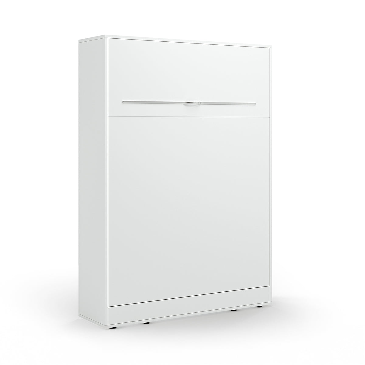 Lit escamotable 140x200 vertical sommier inclus Devon Blanc - vue 6