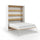 Lit escamotable 160x200 vertical sommier inclus Devon Blanc et Bois