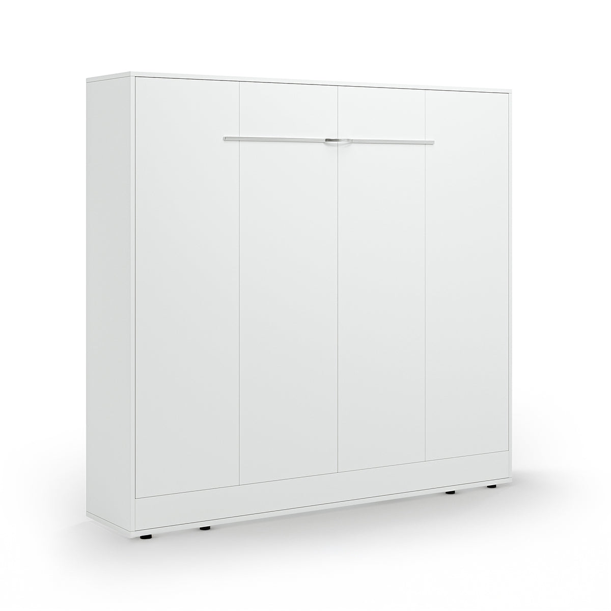 Lit escamotable 160x200 horizontal sommier inclus Devon Blanc - vue 6