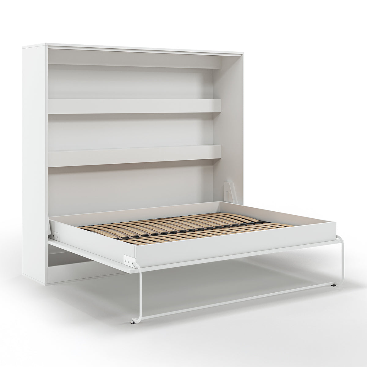 Lit escamotable 160x200 horizontal sommier inclus Devon Blanc - vue 5