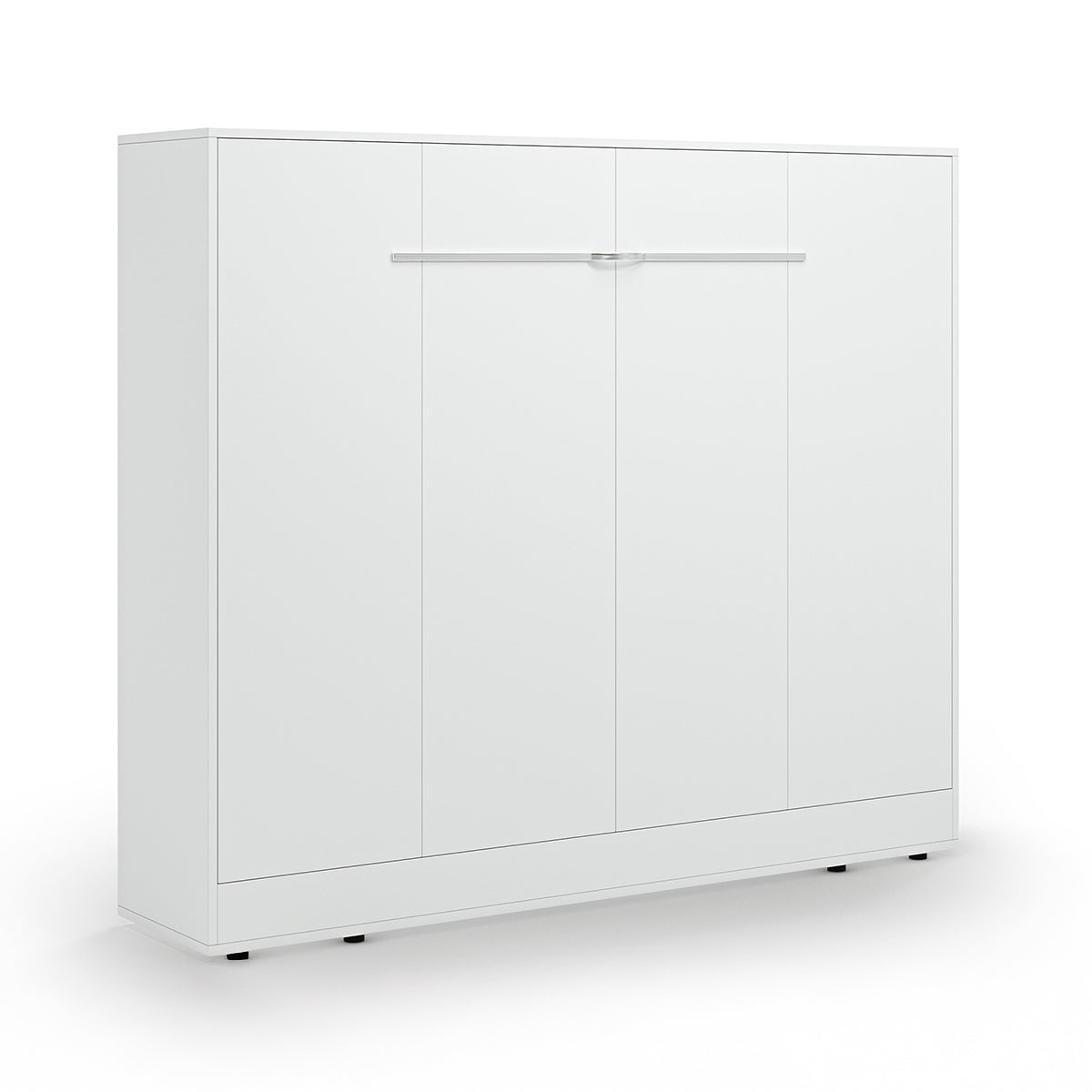 Lit escamotable 140x200 horizontal sommier inclus Devon Blanc - vue 6