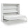 Lit escamotable 140x200 horizontal sommier inclus Devon Blanc